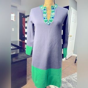 Bcbg XS color block gem dress